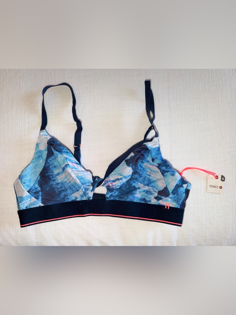 Women's Stance Blue Abstract Wireless Bralette